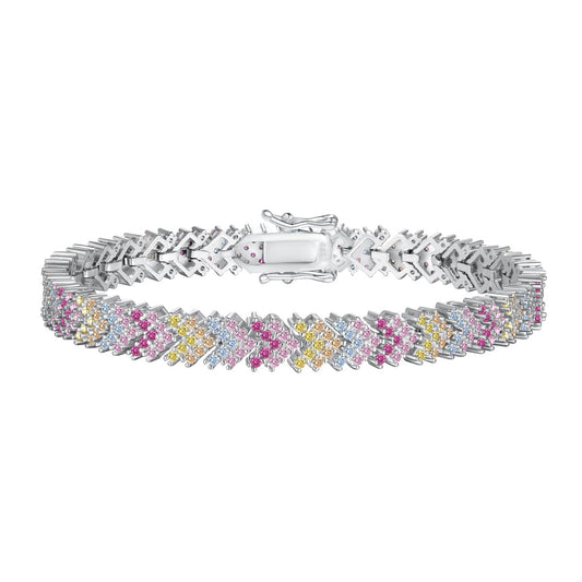 [Vivid Aurora]Ornate Sparkling Round Cut Party Bracelet