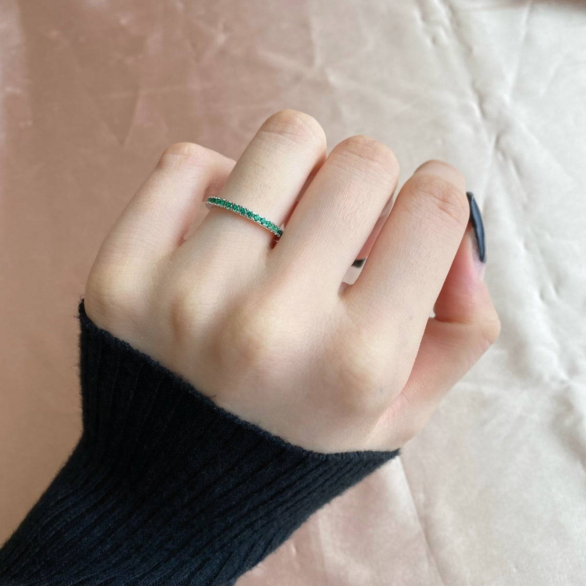 [Vivid Aurora]Delicate Sparkling Round Cut Daily Ring