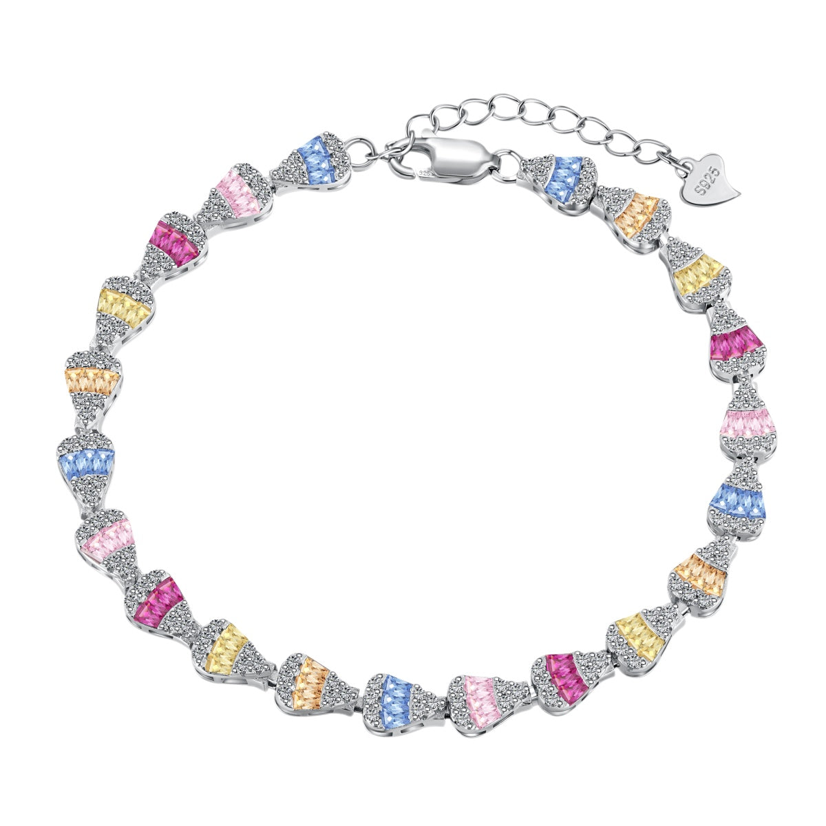 [Vivid Aurora]Radiant Water Drop Shape Daily Bracelet