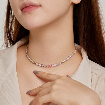 [Vivid Aurora]Radiant Colorful Rainbow Necklace