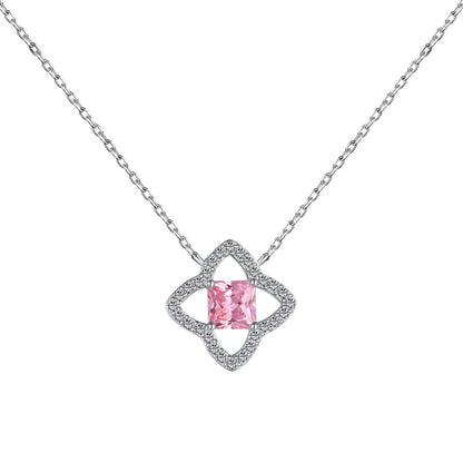 [Vivid Aurora]Exquisite Flower Shape Princess Cut Necklace