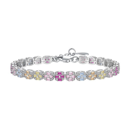 [Vivid Aurora]Delicate Colorful Emerald Cut Daily Bracelet